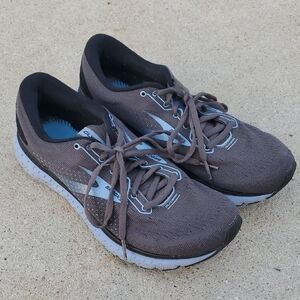 Brooks Glycerin 18 Gray and Light Blue Running Shoes Size 10 USA